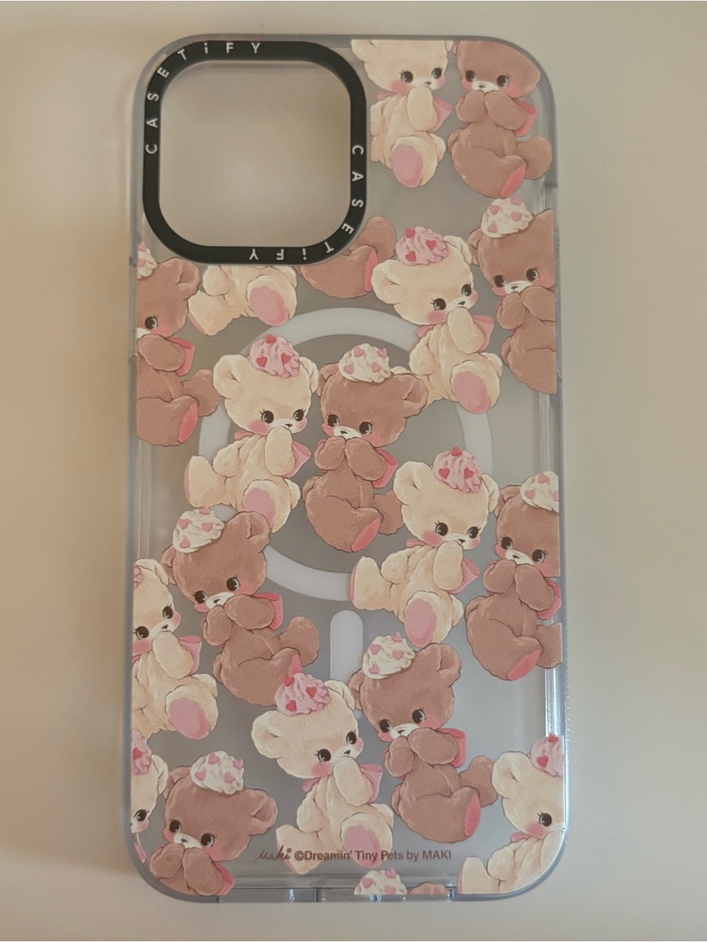Casetify Vanilla & Cocoa Impact Clear MagSafe iPhone 13 Pro Max Case